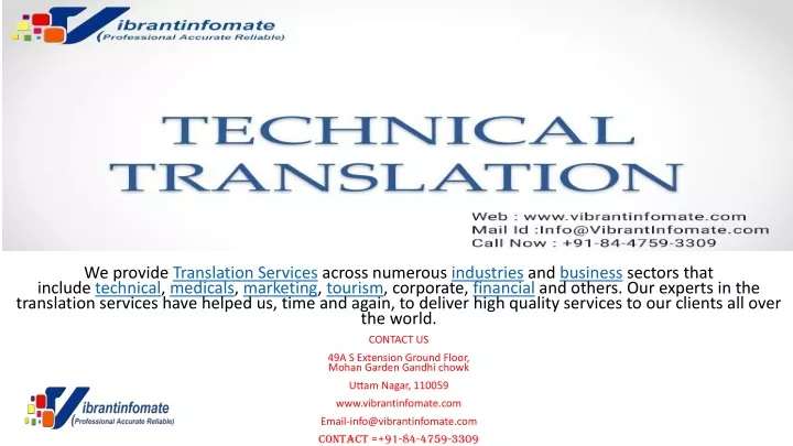 we provide translation services across numerous