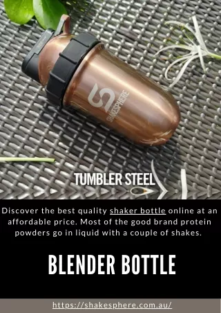 Best blender bottle for protein shakes | ShakeSphere AU
