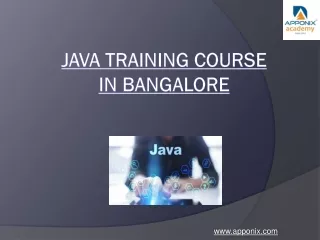 Java training Course in Bangalore  PPT