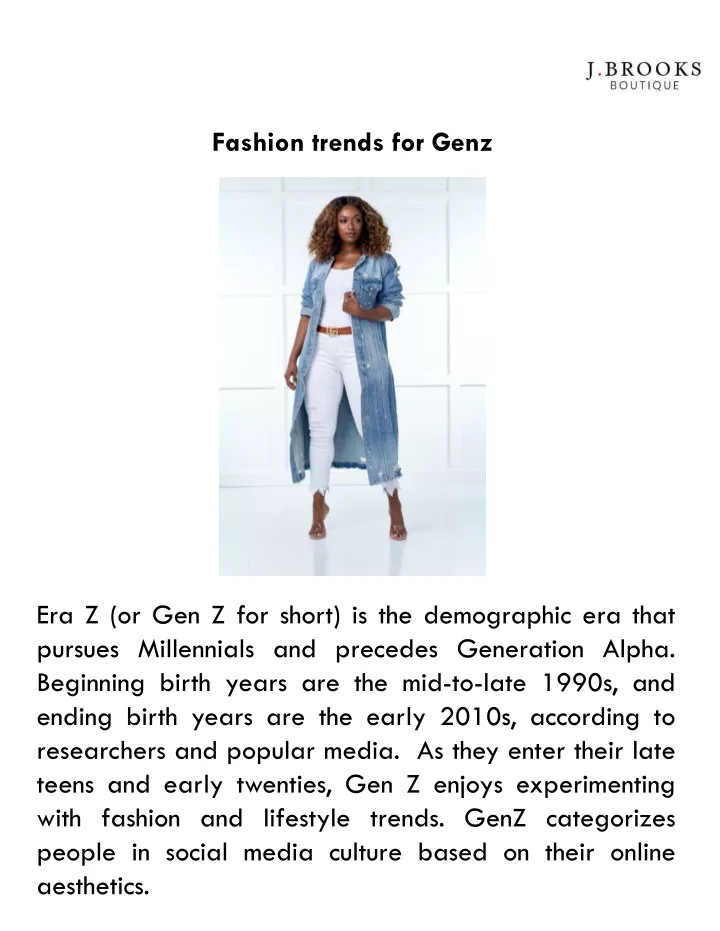 fashion trends for genz