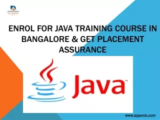 No.1 Java Training in Bangalore