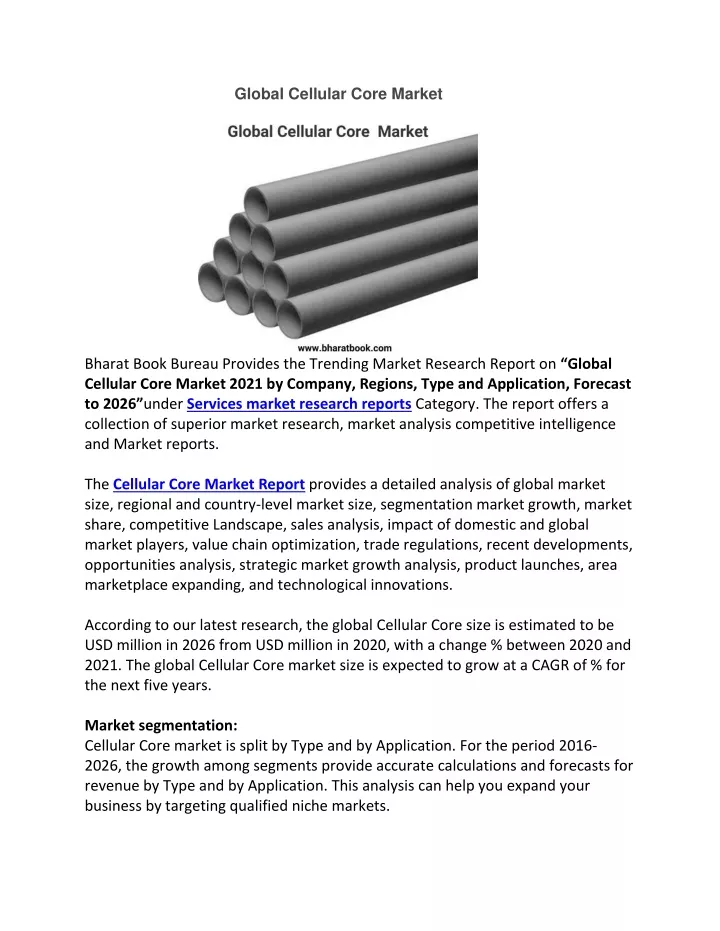 global cellular core market