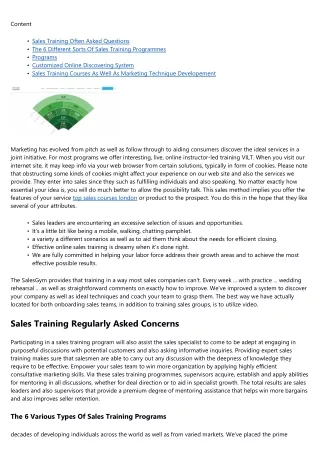 Sales Training Techniques From Sevenv Consist Of Sales Abilities Training In Coo