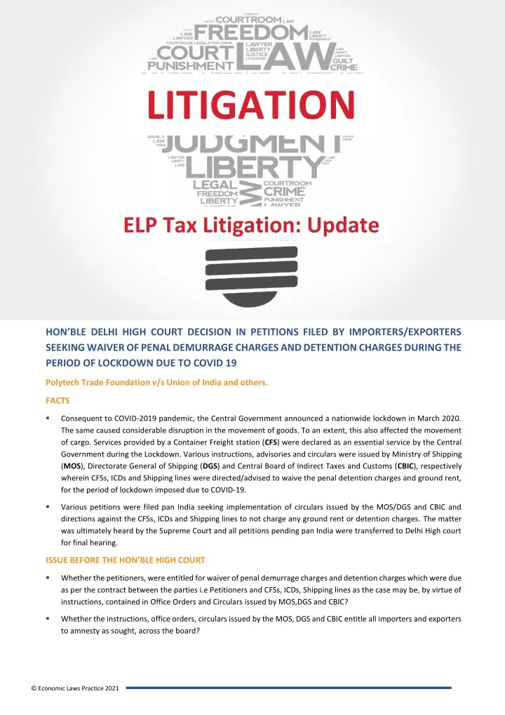 elp tax litigation update