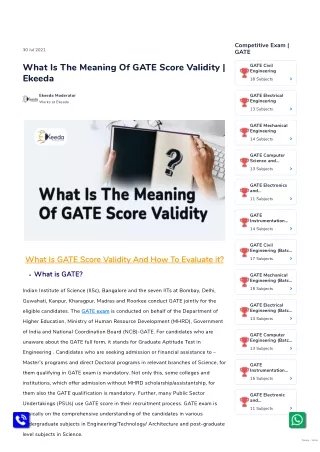 competitive exam gate