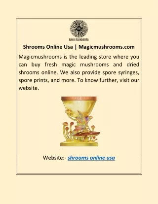 Shrooms Online Usa | Magicmushrooms.com