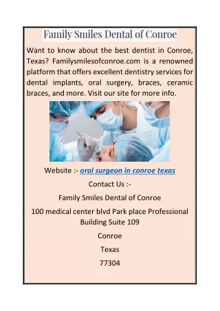 oral surgeon in conroe texas  Familysmilesofconroe.com (1)