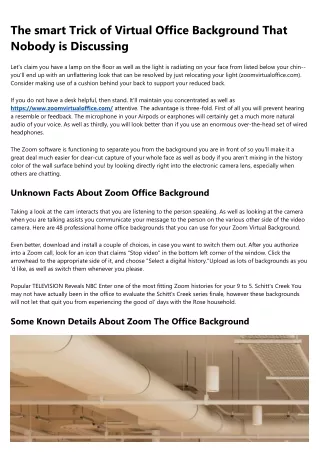 the smart trick of virtual office background that