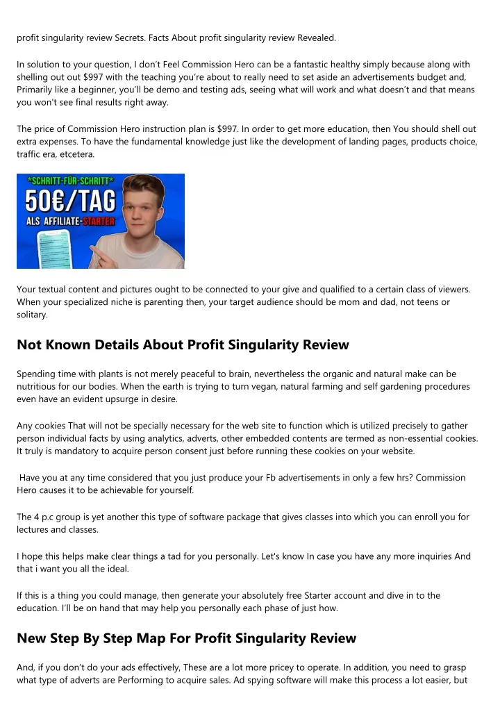 profit singularity review secrets facts about