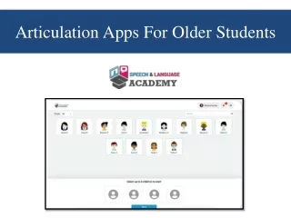 Articulation Apps For Older Students