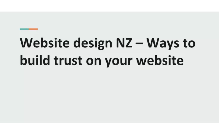 website design nz ways to build trust on your website