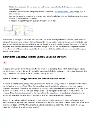 Various Sorts Of Electrical Sources