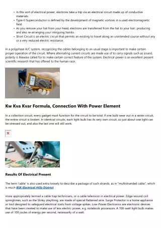 Various Kinds Of Electrical Sources