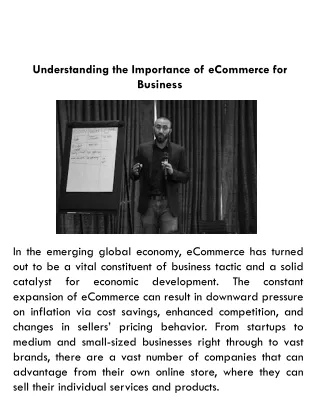 Understanding the Importance of eCommerce for Business