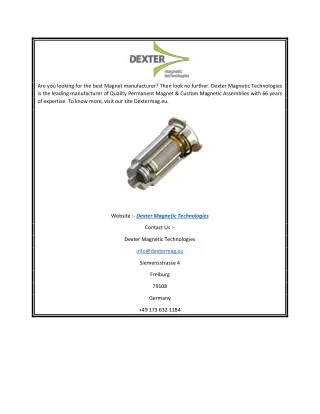 Visit Dexter Magnetic Technologies  Dexter Magnetic Technologies