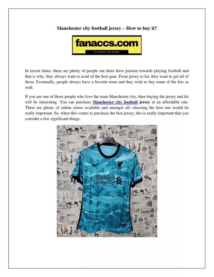 manchester city football jersey how to buy it