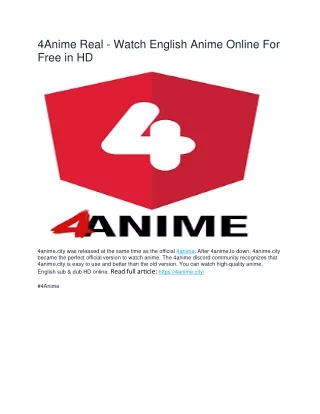 4anime real watch english anime online for free
