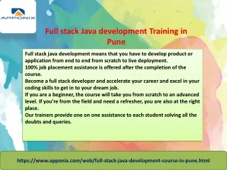 Full stack java development training in pune