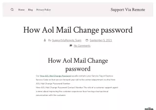 How aol mail change password