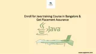 Enroll for Java training Course in Bangalore & Get Placement Assurance