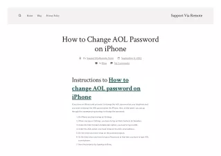 How to Change AOL Password on iPhone