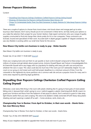 The 10 Greatest Popcorn Texture Removing Companies In Denver, Co 2021