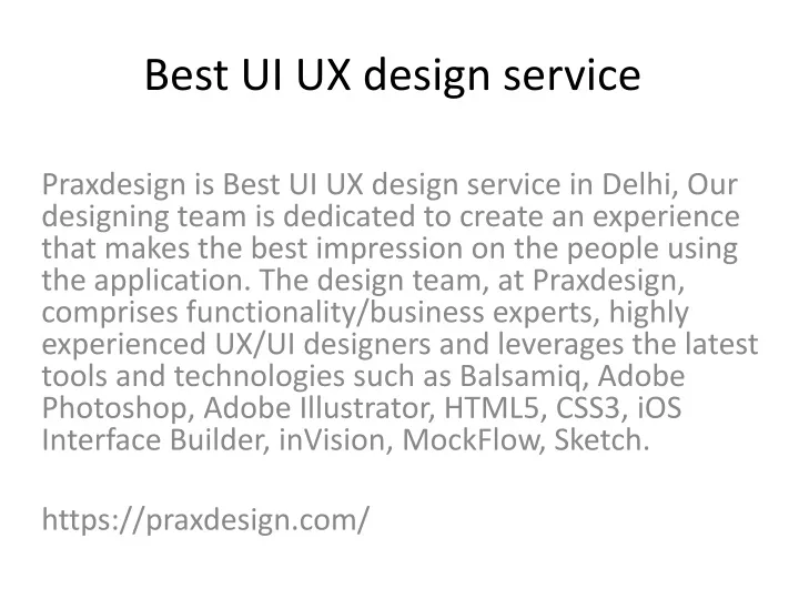 best ui ux design service