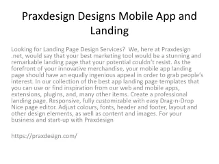 praxdesign designs mobile app and landing
