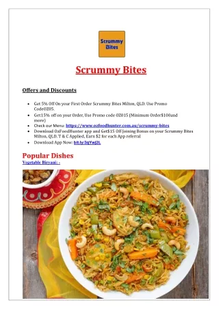 scrummy bites offers and discounts