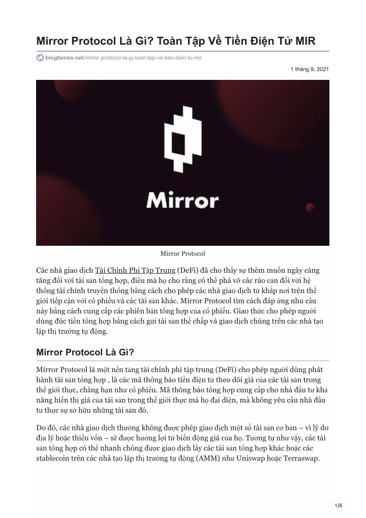 mirror protocol l g to n t p v ti n i n t mir