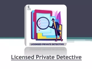 licensed private detective
