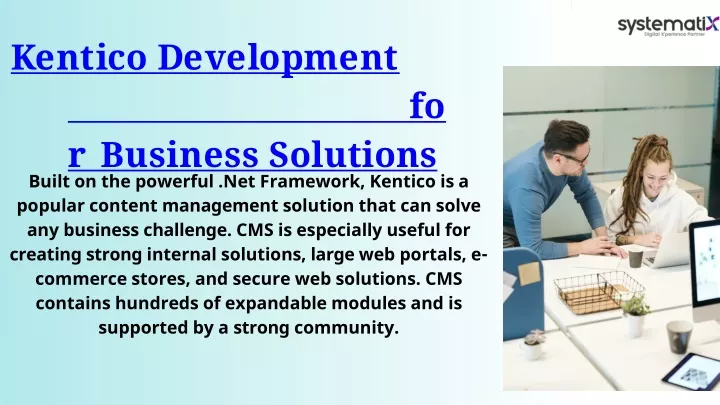 k e n t i c o d e v e l o p m e n t f o r business solutions