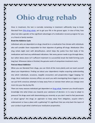 Ohio drug rehab