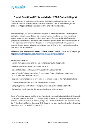 global functional proteins market