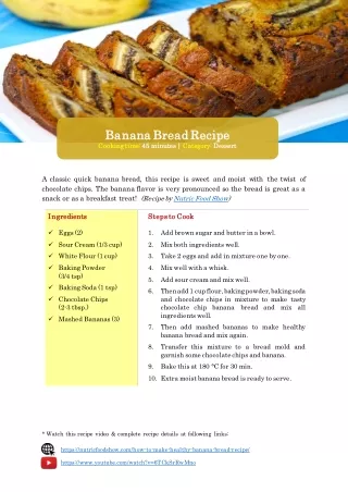 Banana Bread Recipe