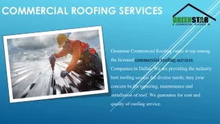 Commercial Roofing Company in Dallas | Greenstar Commercial Roofing