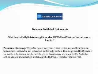 Welche drei Möglichkeiten gibt es, das IELTS-Zertifikat online bei uns zu kaufen