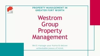 Property Management Services in Texas | Westrom Group Property Management
