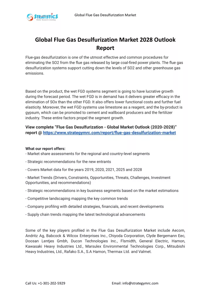 global flue gas desulfurization market