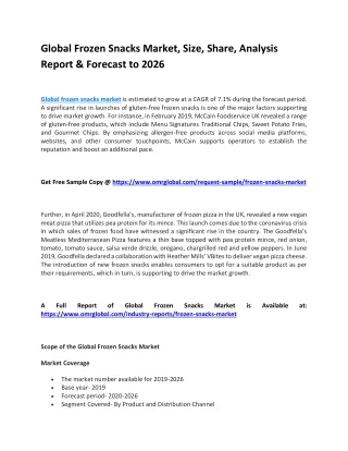 global frozen snacks market size share analysis
