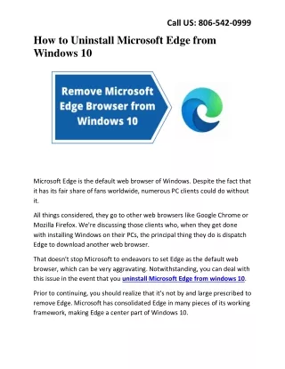 How to Uninstall Microsoft Edge from Windows 10