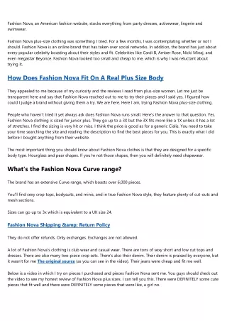 fashion nova an american fashion website stocks