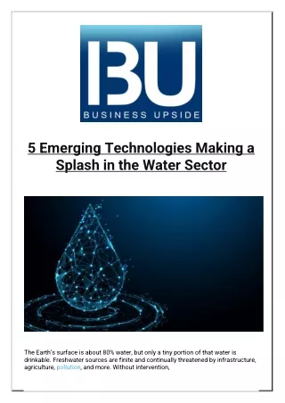 5 emerging technologies making a splash