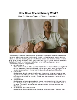 how does chemotherapy work how do different types