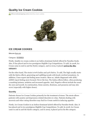quality ice cream cookies