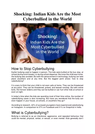 Shocking india is the most cyberbullied in the world