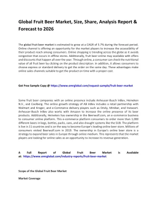 global fruit beer market size share analysis