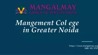 mangement col ege in greater noida