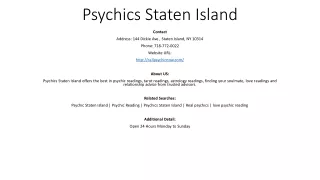 Psychics Staten Island