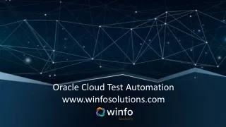oracle cloud test automation www winfosolutions com